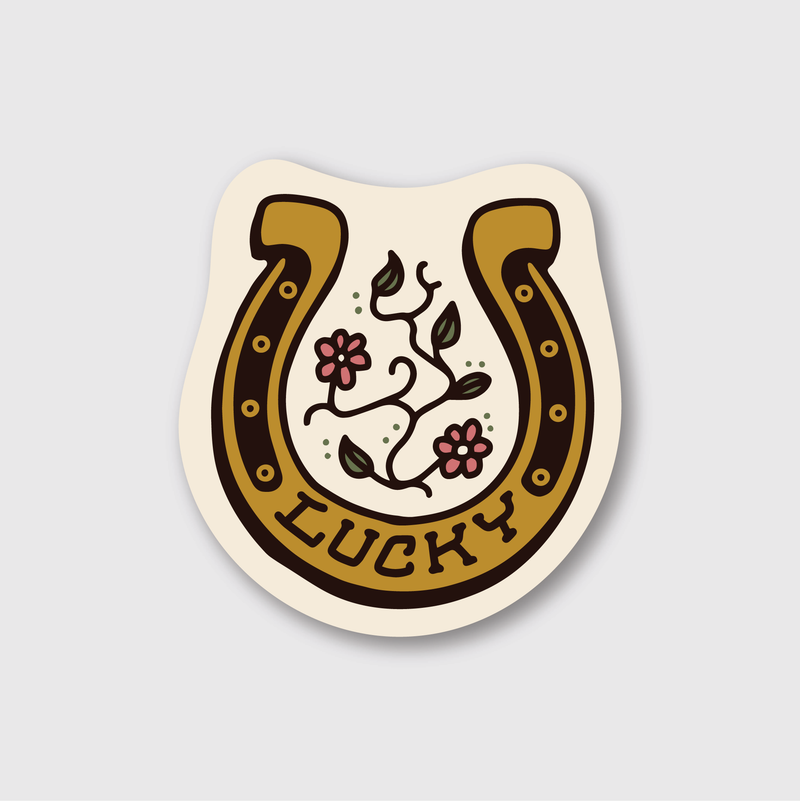 Lucky Horseshoe Sticker-zoom-