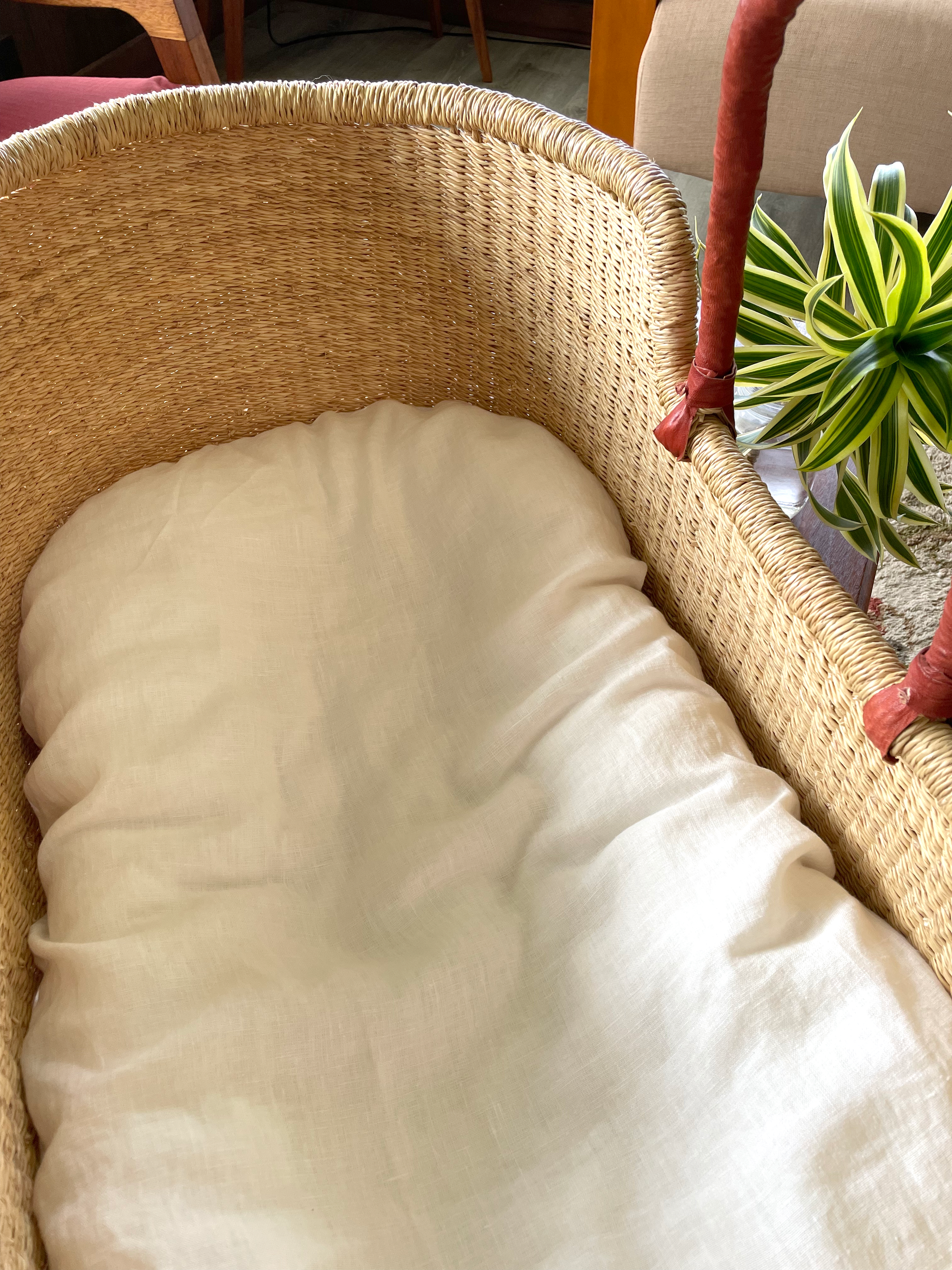 Off White Linen Lounger Slip Cover-2
