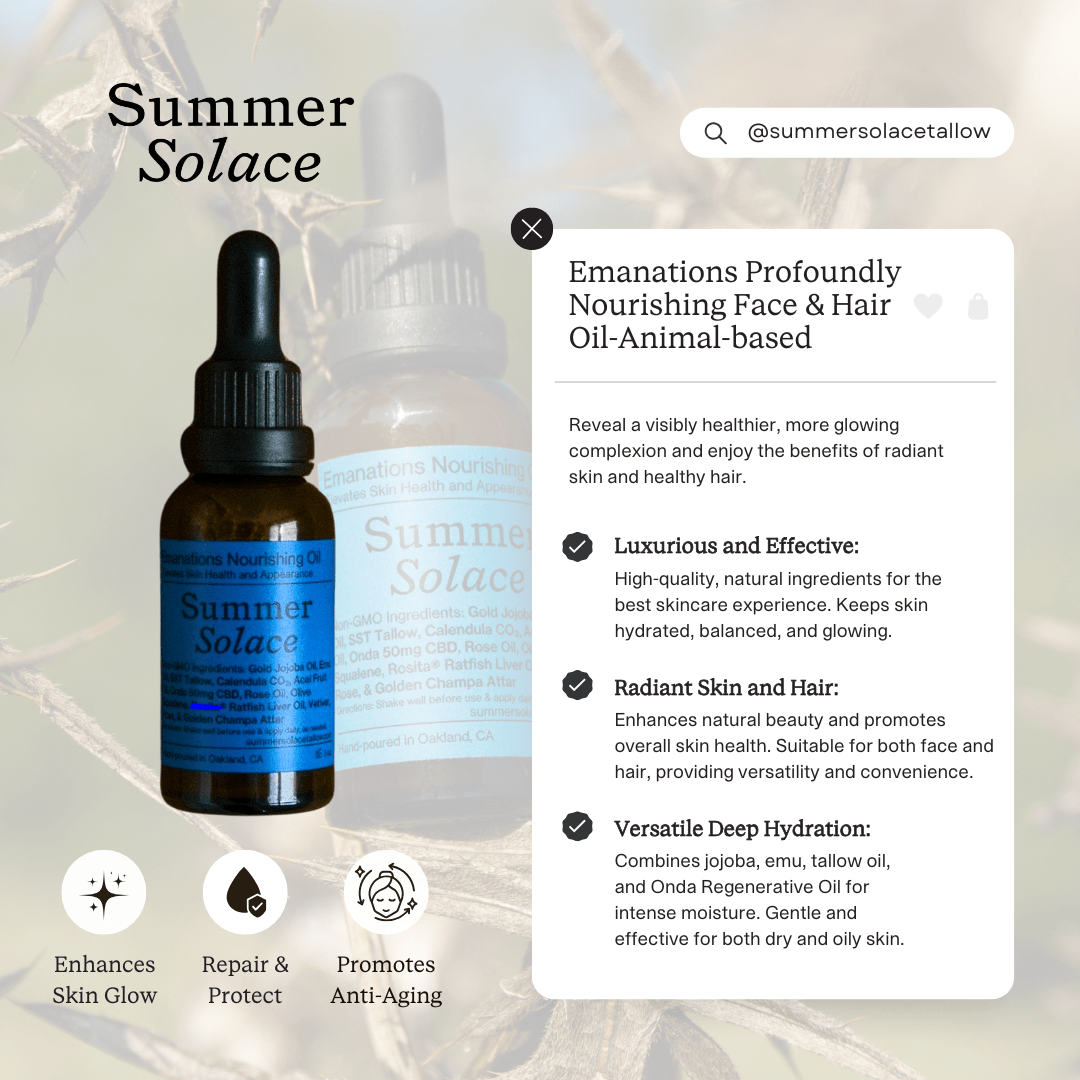 Three Sisters: Luxury Tallow Oil Trio | Face, Body & Hair Oils-5