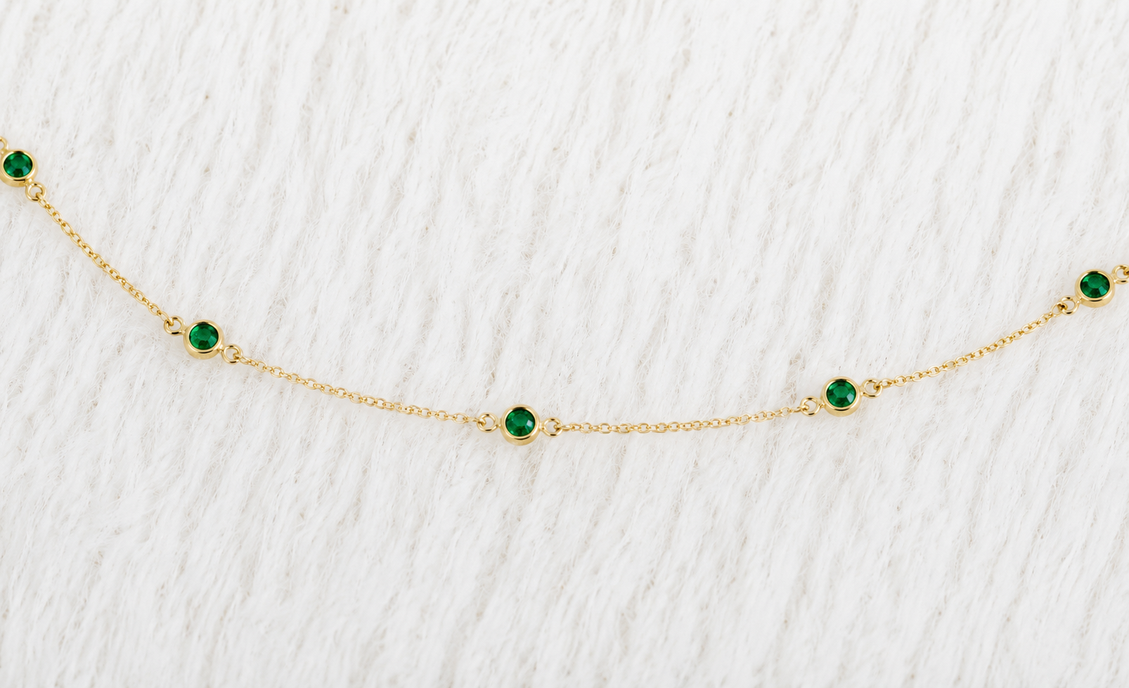 May Birthstone Emerald Bracelet | Sterling Silver & Gold Gemstone Jewelry