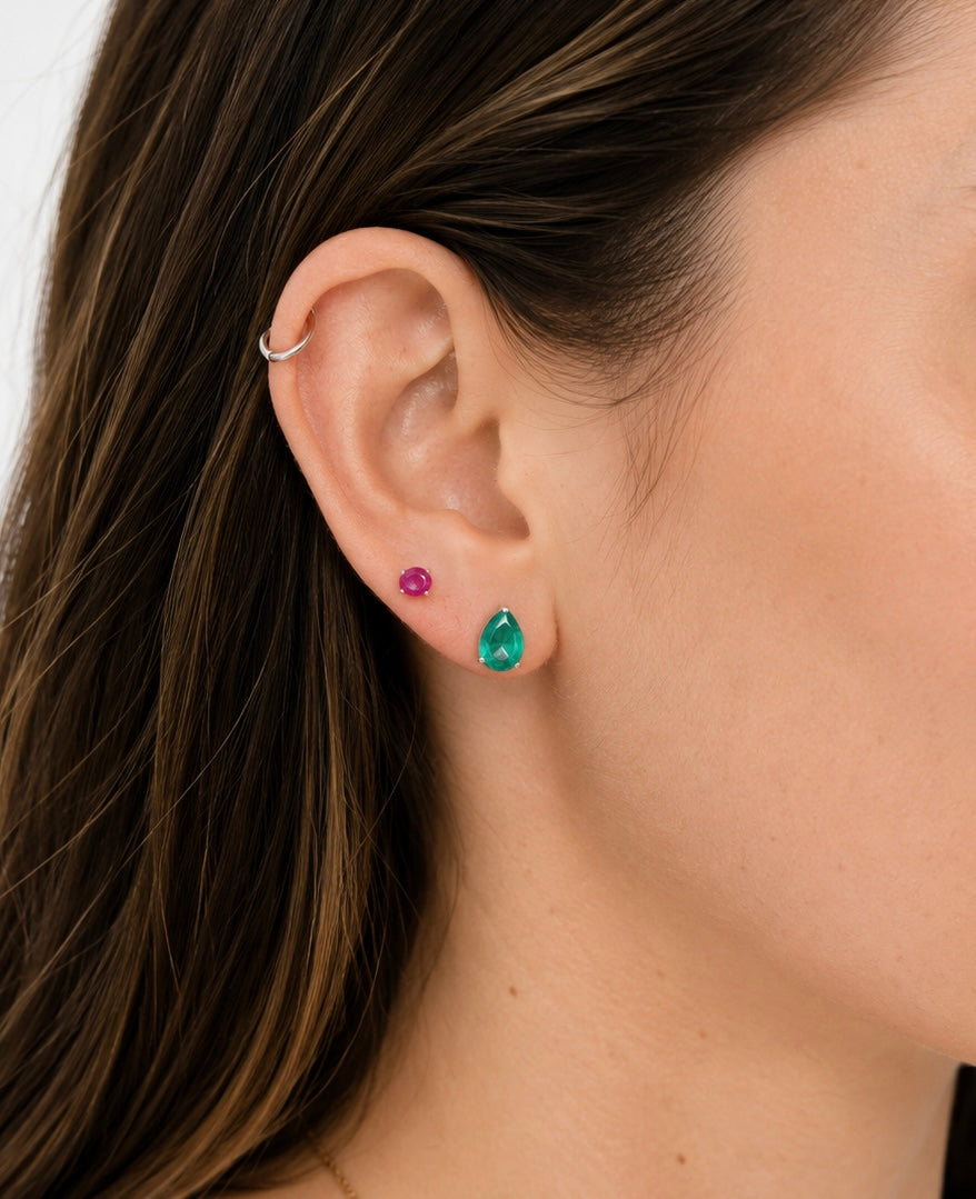 Teardrop Stud Earrings-1