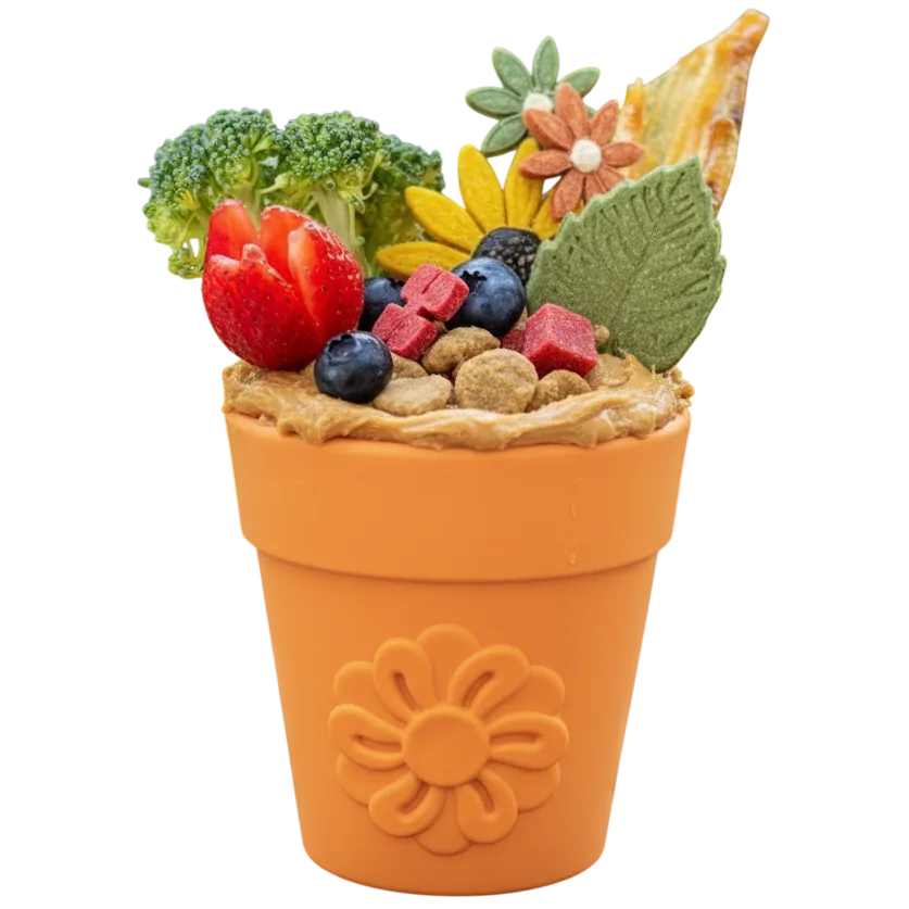 Large Flower Pot eCup Dog Treat Dispenser