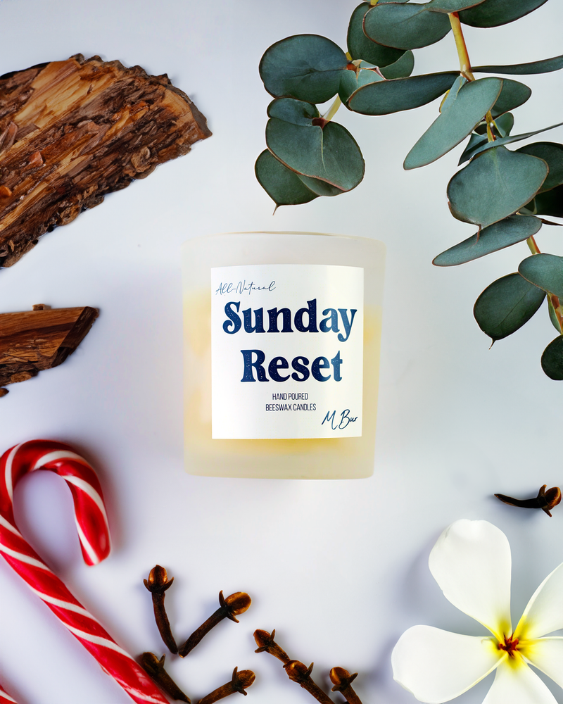Sunday Reset Beeswax Candle-zoom-