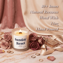 Sunday Reset Beeswax Candle - Aware House - MBur Candle Co. -