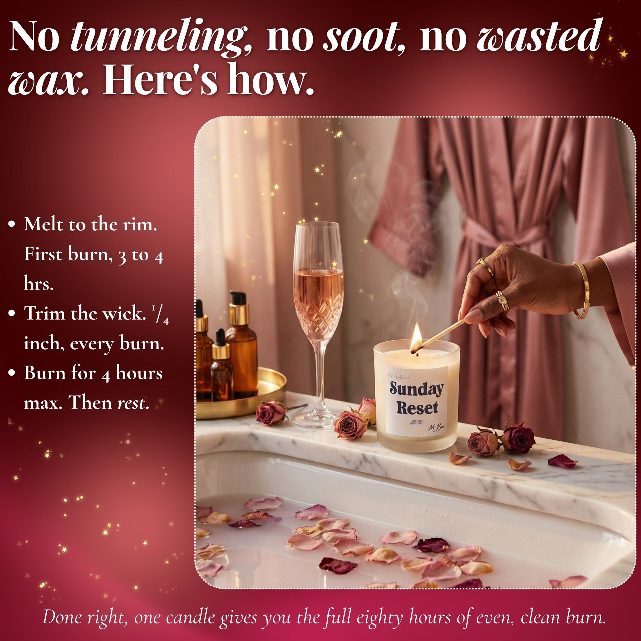 Sunday Reset Beeswax Candle - Aware House - MBur Candle Co. -