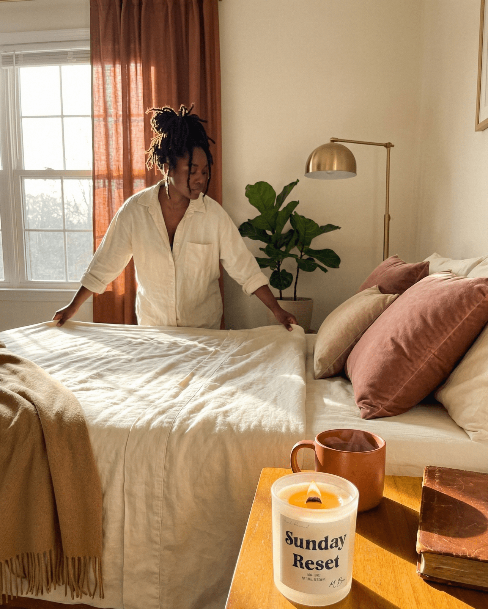 Sunday Reset Beeswax Candle - Aware House - MBur Candle Co. -
