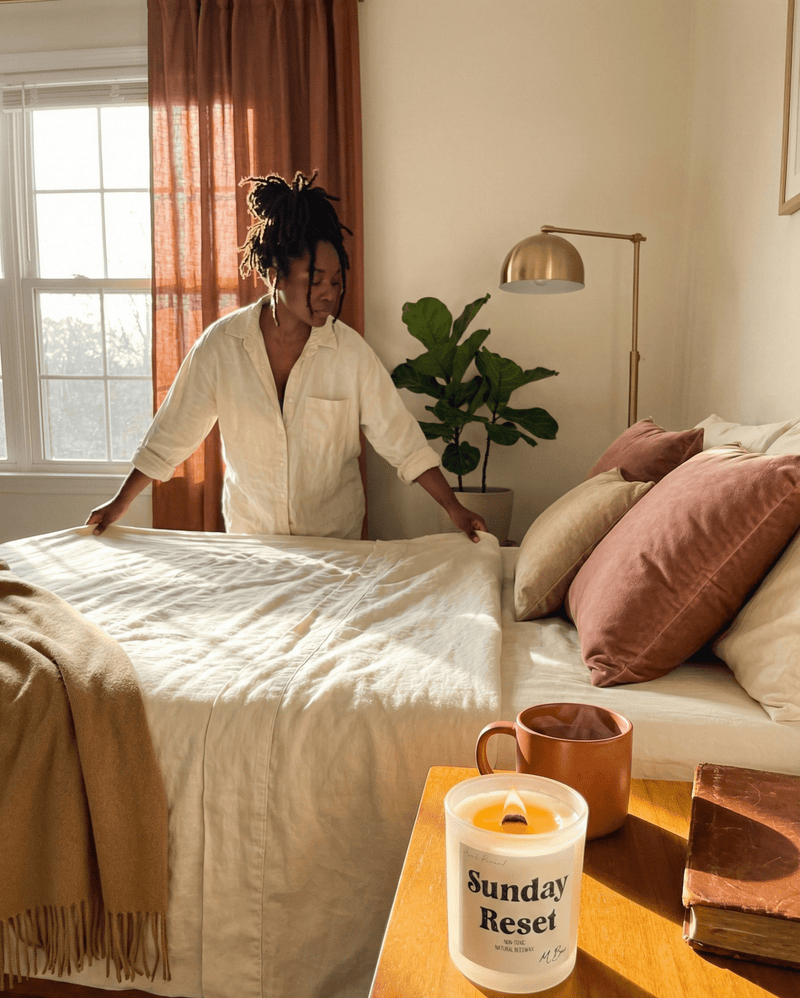 Sunday Reset Beeswax Candle-zoom-