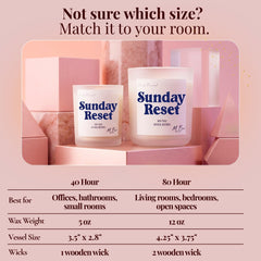 Sunday Reset Beeswax Candle - Aware House - MBur Candle Co. -