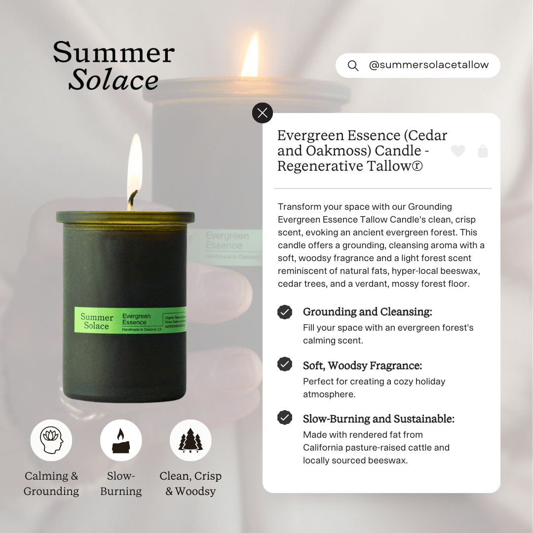 Evergreen Essence Travel Candle | Cedar & Oakmoss-zoom-5