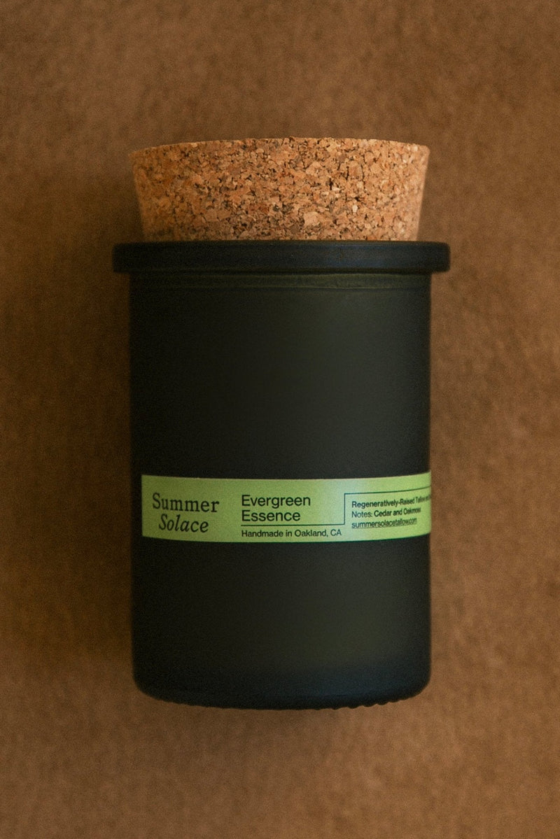 Evergreen Essence (Cedar & Oakmoss) Tallow Candle-zoom-