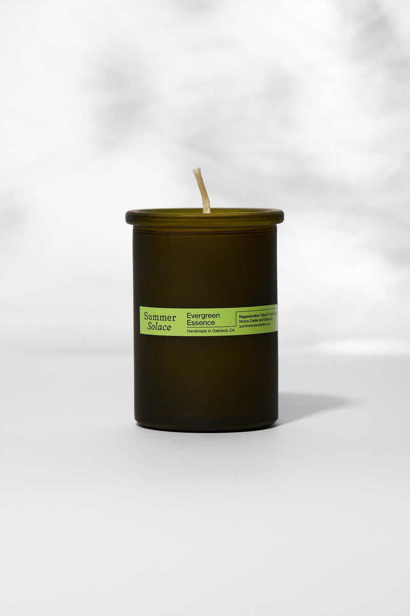 Evergreen Essence (Cedar & Oakmoss) Tallow Candle-zoom-
