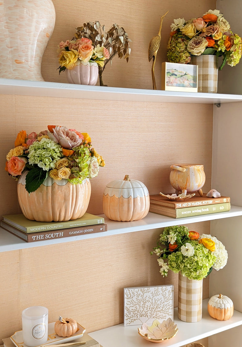 Watercolor Leaf Trays with 22K Gold Accents-zoom-