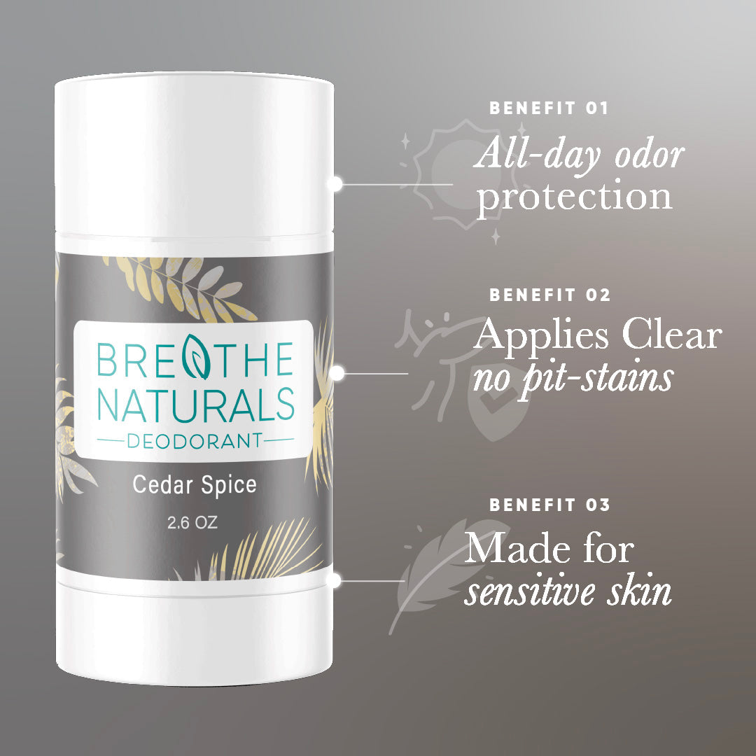 Cedar Spice Deodorant | Shop Breathe Naturals Deodorant on Aware House