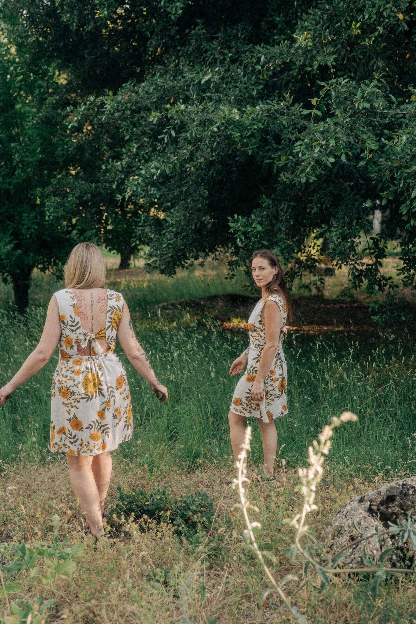 Archie Dress in Oat Marigold Linen - Aware House