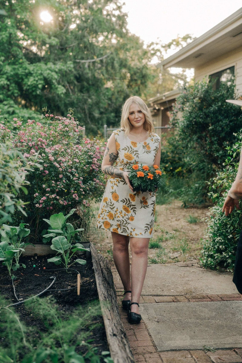 Archie Dress in Oat Marigold Linen-zoom-