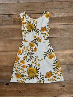 Archie Dress in Oat Marigold Linen - Aware House