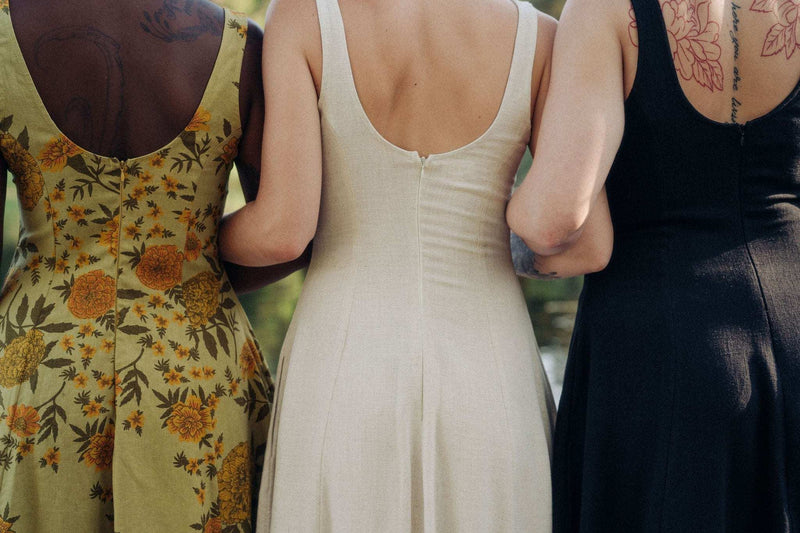 Delana Dress in Oat Linen-zoom-