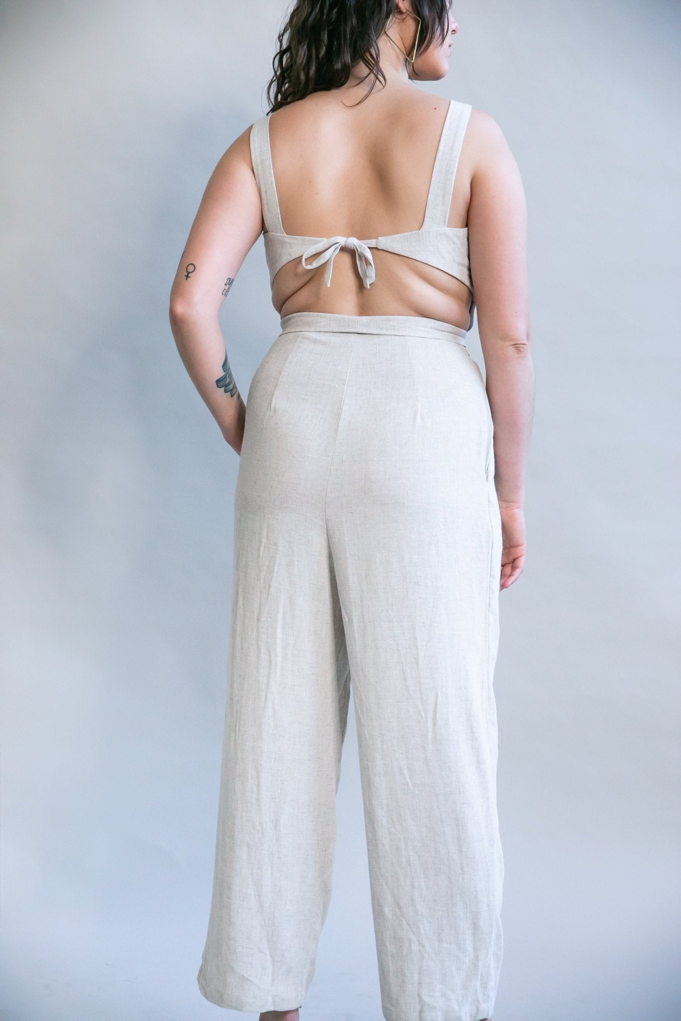 Liberty Jumpsuit in Oat Linen - Aware House - Field Day - 