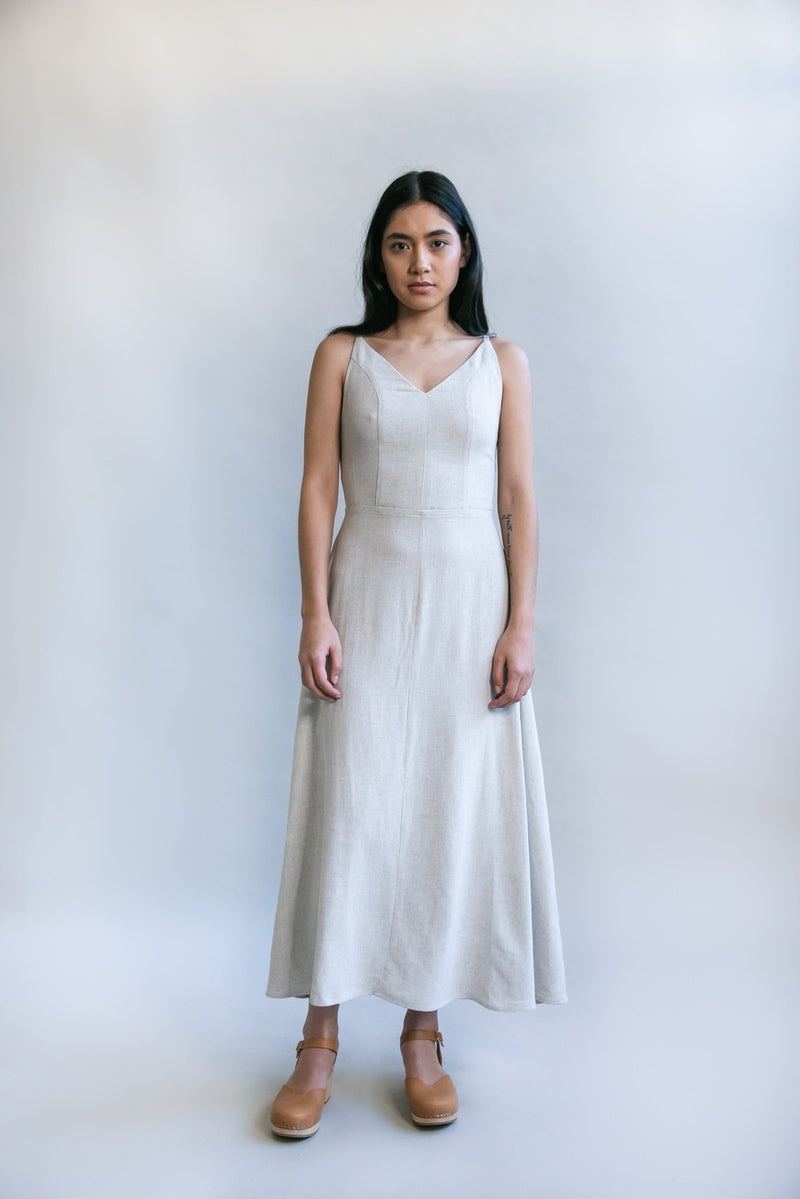 Meadow Dress in Oat Straw Linen-zoom-