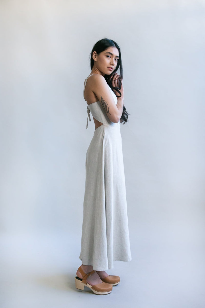 Meadow Dress in Oat Straw Linen-zoom-