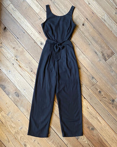 Liberty Jumpsuit in Black Linen - Aware House