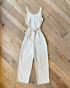Liberty Jumpsuit in Oat Linen - Aware House - Field Day - 