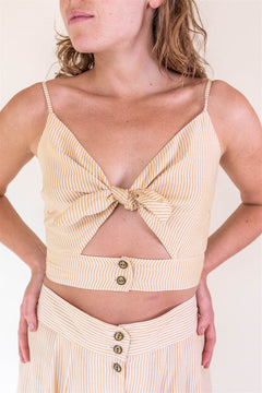 Dee Dee Top in Yellow Stripe - Aware House