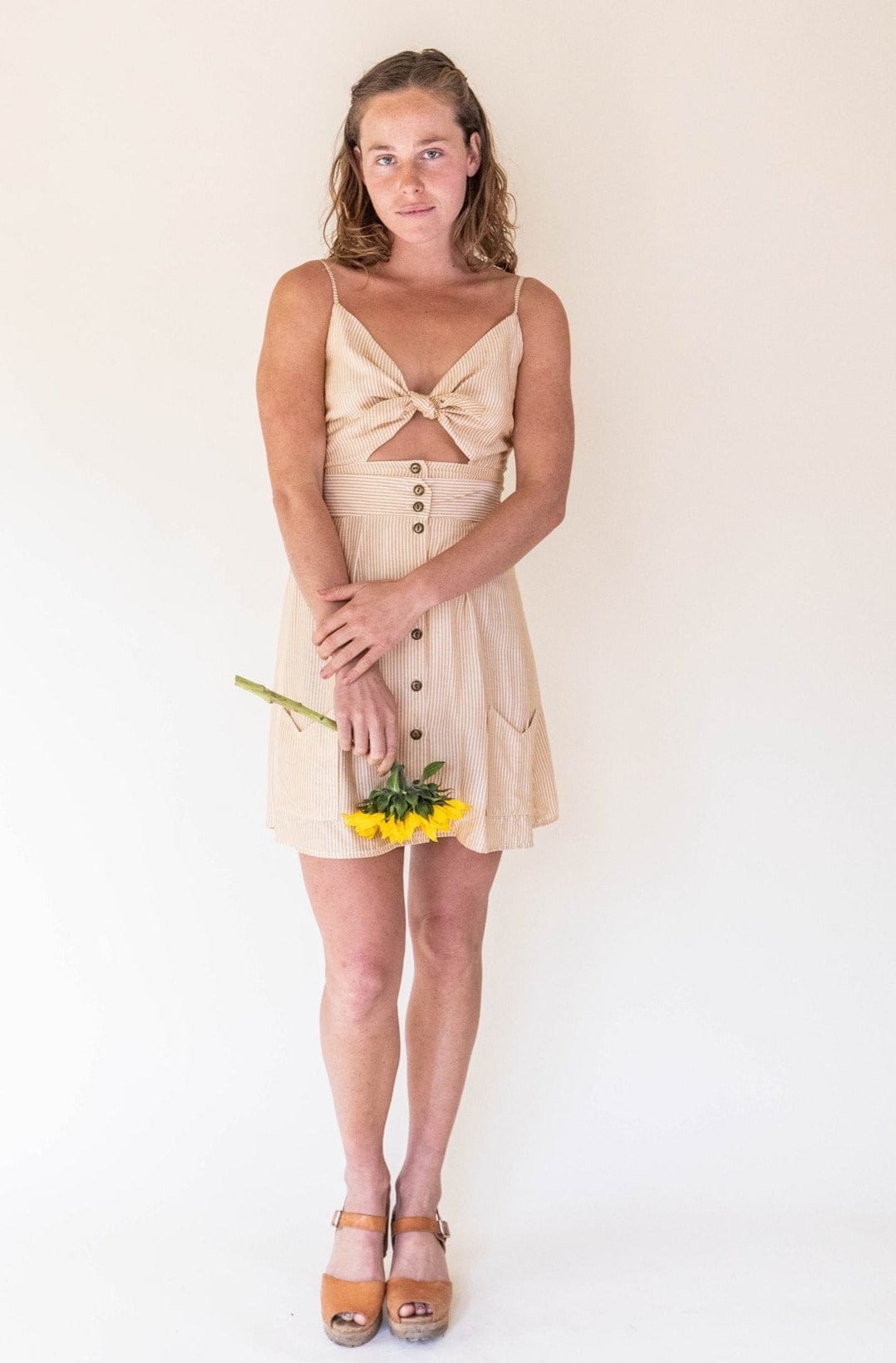 Dee Dee Top in Yellow Stripe - Aware House
