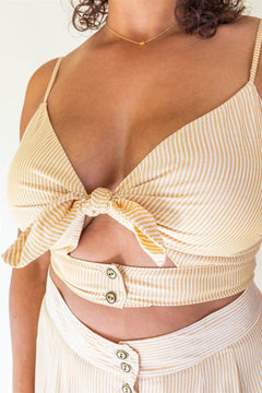 Dee Dee Top in Yellow Stripe - Aware House