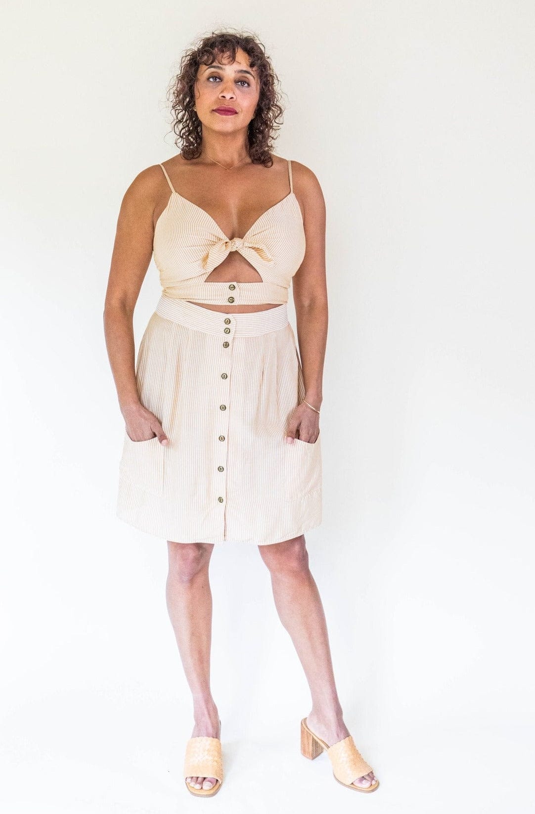 Dee Dee Top in Yellow Stripe - Aware House