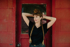 Dolman Top in Black Challis - Aware House