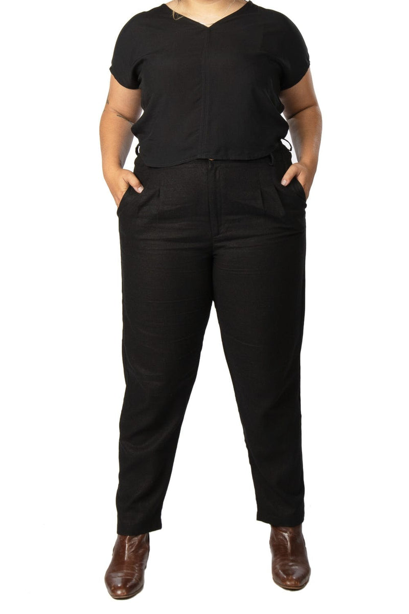 Dolman Top in Black Challis-zoom-