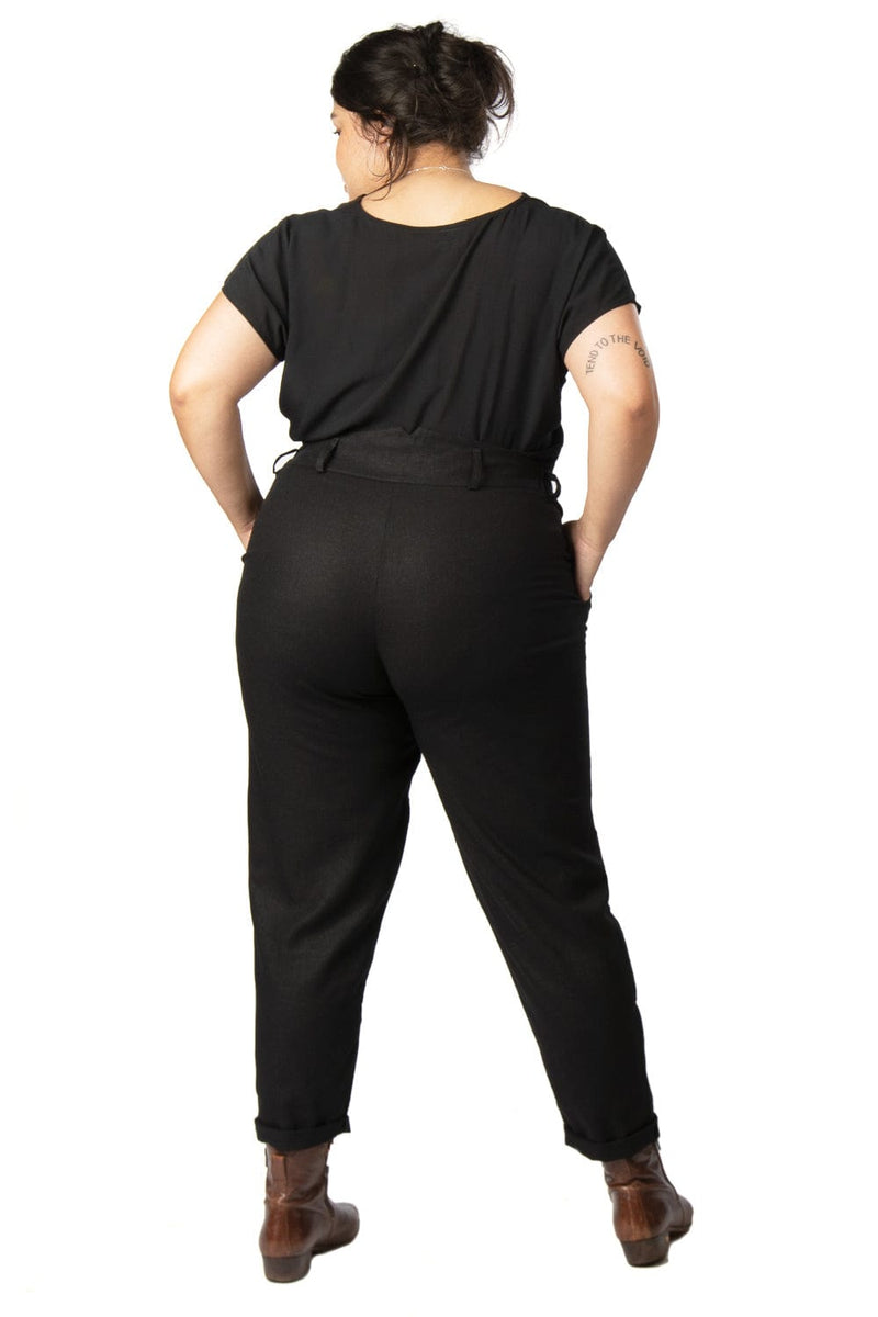 Dolman Top in Black Challis-zoom-