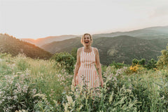 Juniper Dress in Pink Stripe - Aware House - Field Day - 