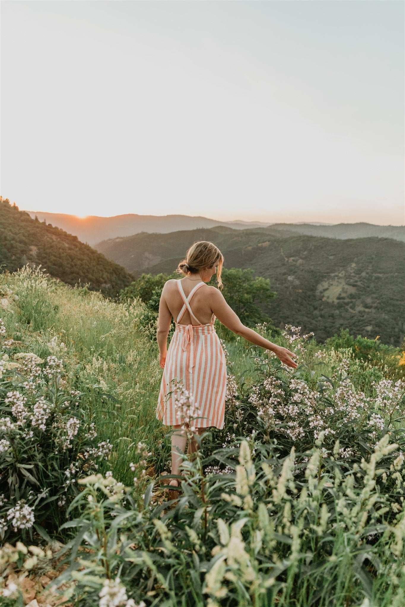 Juniper Dress in Pink Stripe - Aware House - Field Day - 