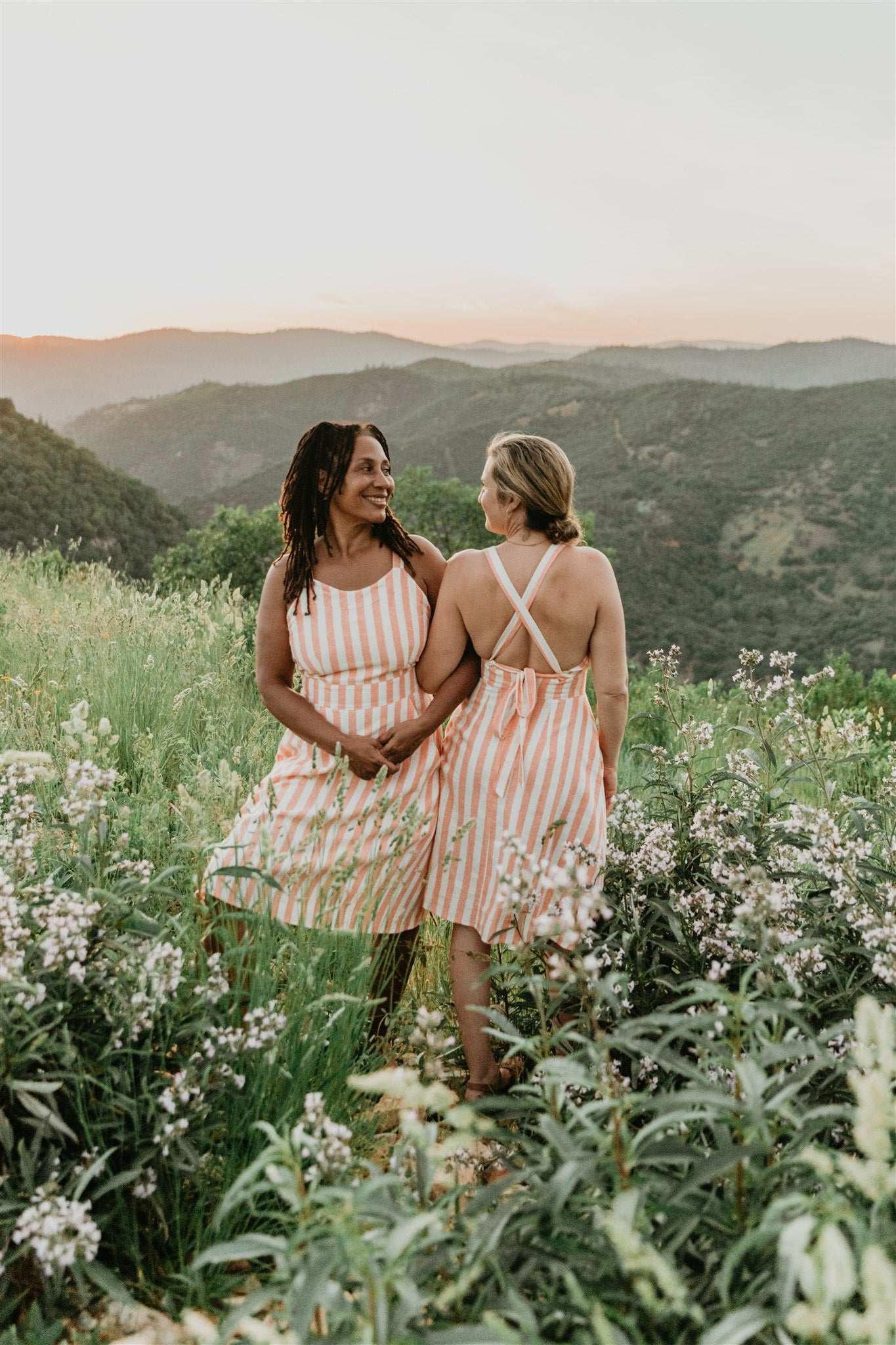 Juniper Dress in Pink Stripe - Aware House - Field Day - 