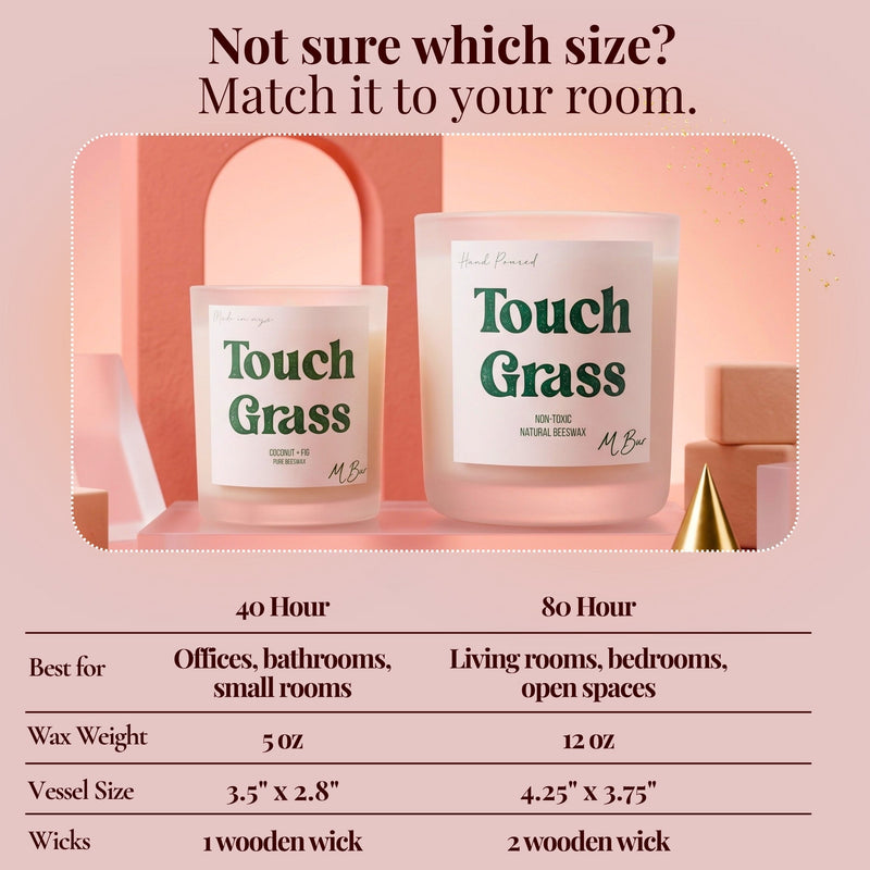 Touch Grass Beeswax Candle-zoom-