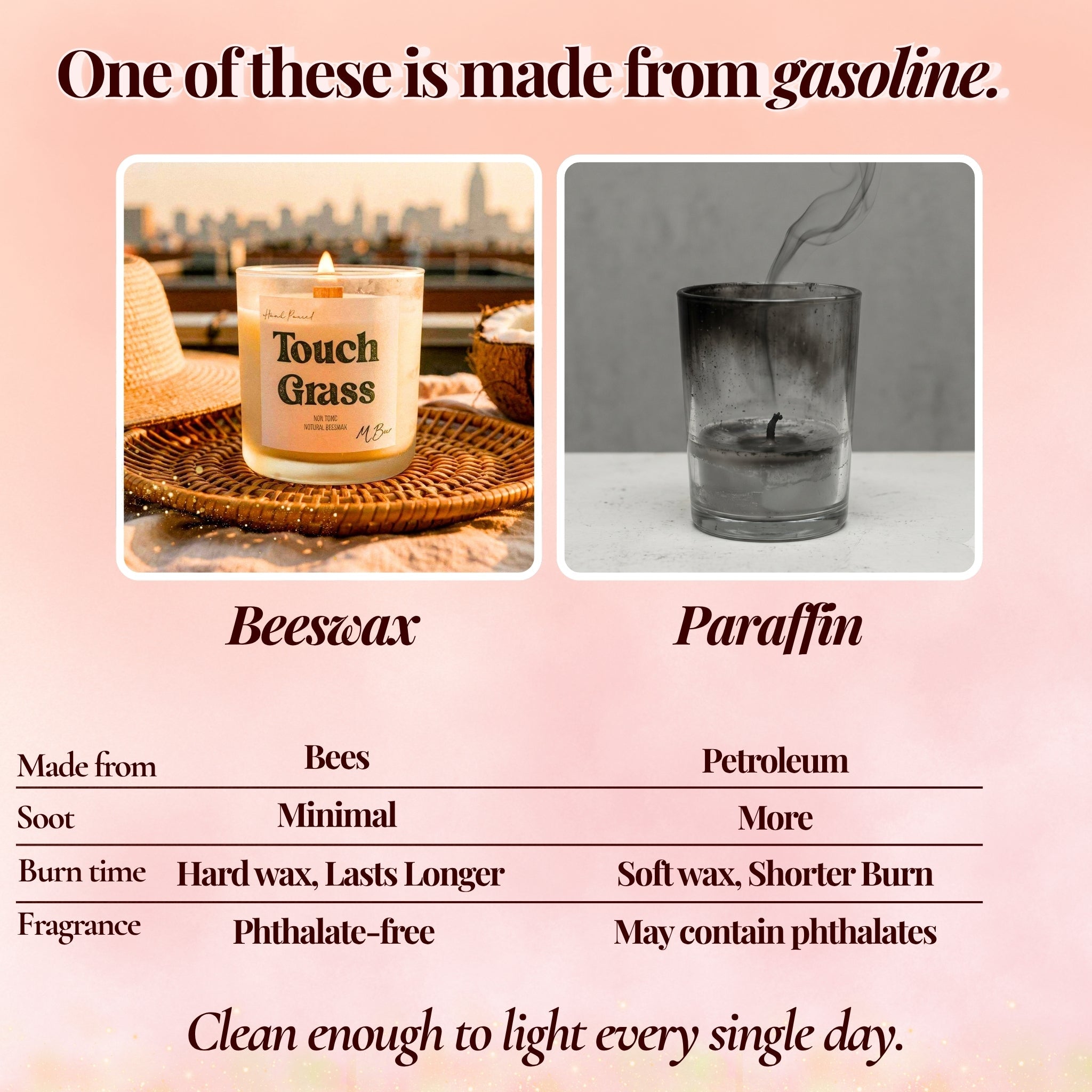 Touch Grass Beeswax Candle-zoom-5