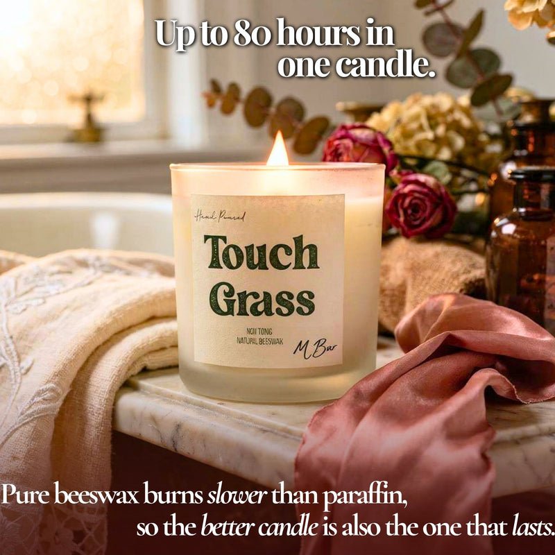 Touch Grass Beeswax Candle-zoom-