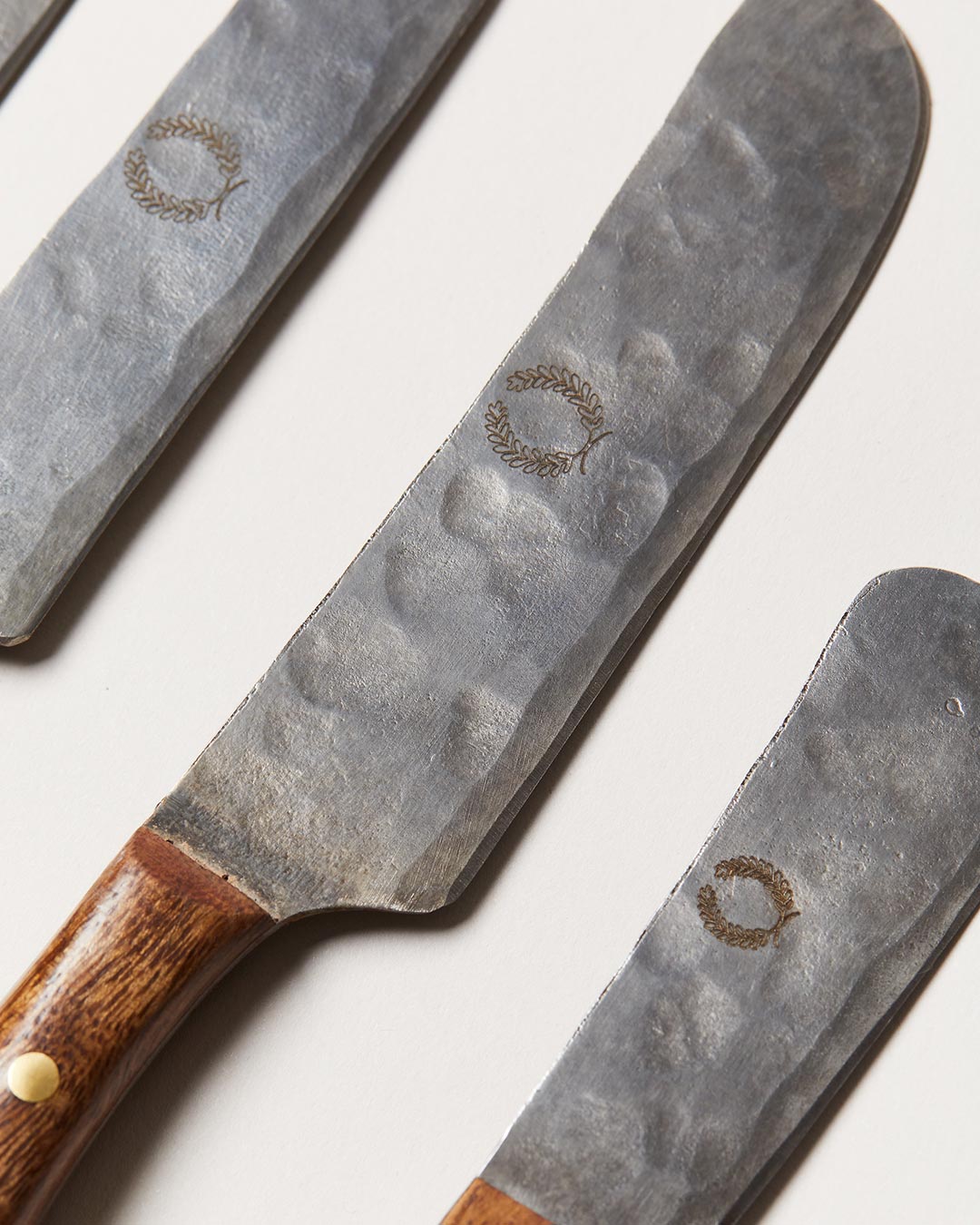 Artisan Forged Cheese Knives Set of Four-zoom-6