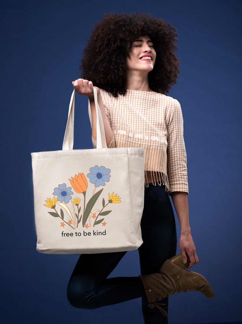 Free to Be Kind Tote Bag-zoom-