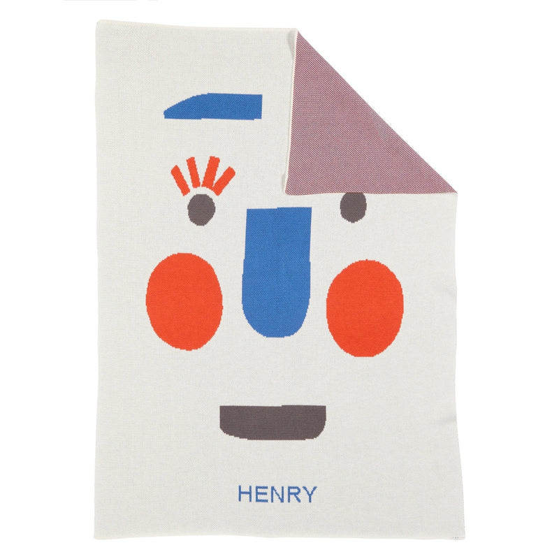 Funny Face Baby Blanket-zoom-