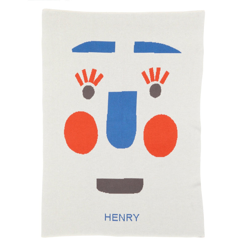 Funny Face Baby Blanket-zoom-