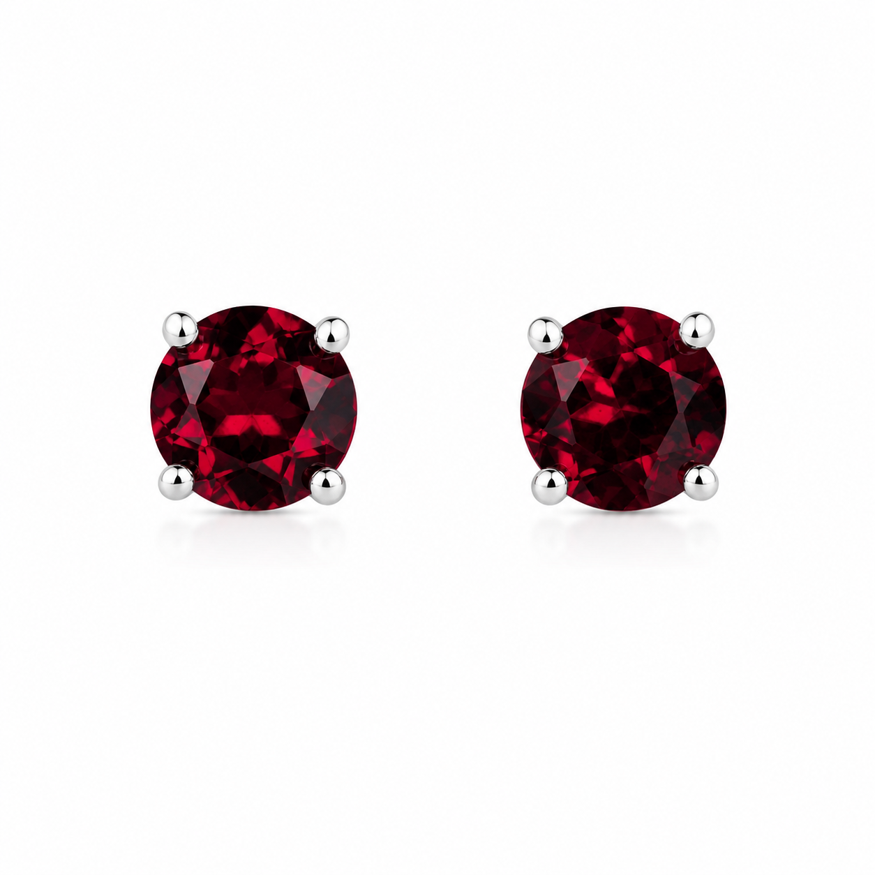 Oval Birthstone Stud Earrings-5