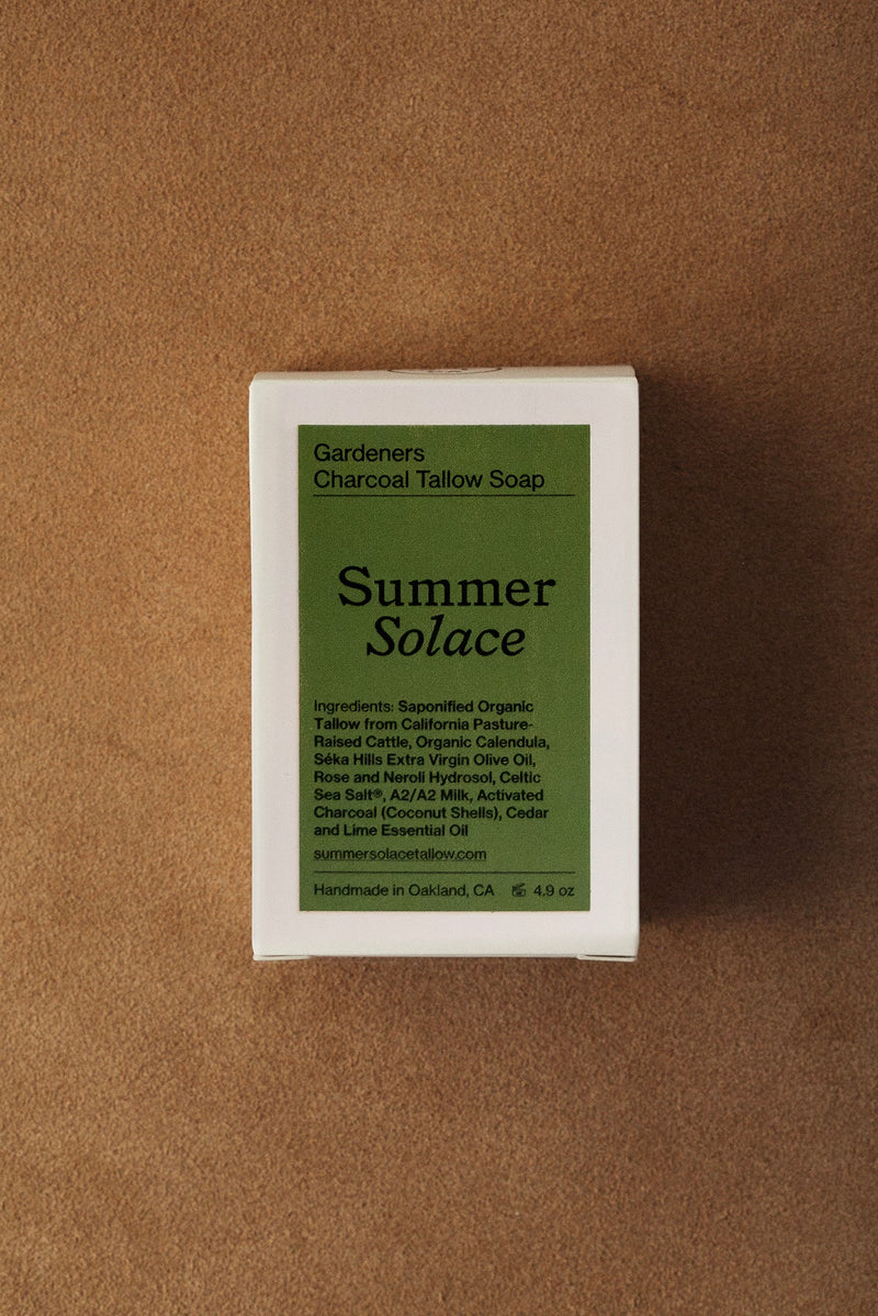 Gardeners Activated Charcoal Tallow Bar Soap-zoom-