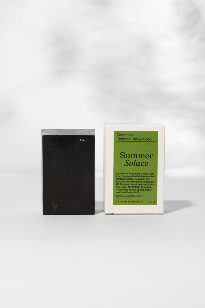 Gardeners Activated Charcoal Tallow Bar Soap-zoom-
