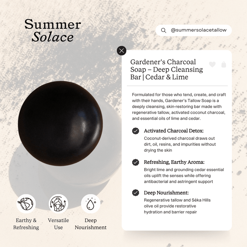 Gardeners Activated Charcoal Sphere Soap-zoom-
