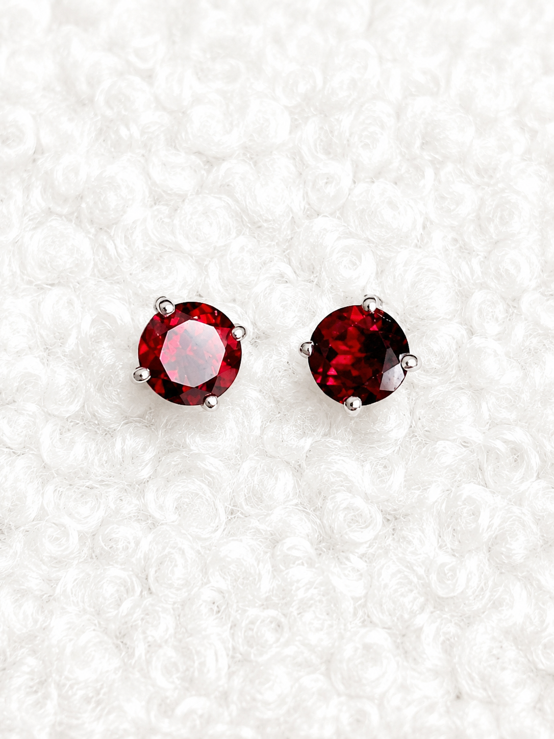 Oval Birthstone Stud Earrings-7