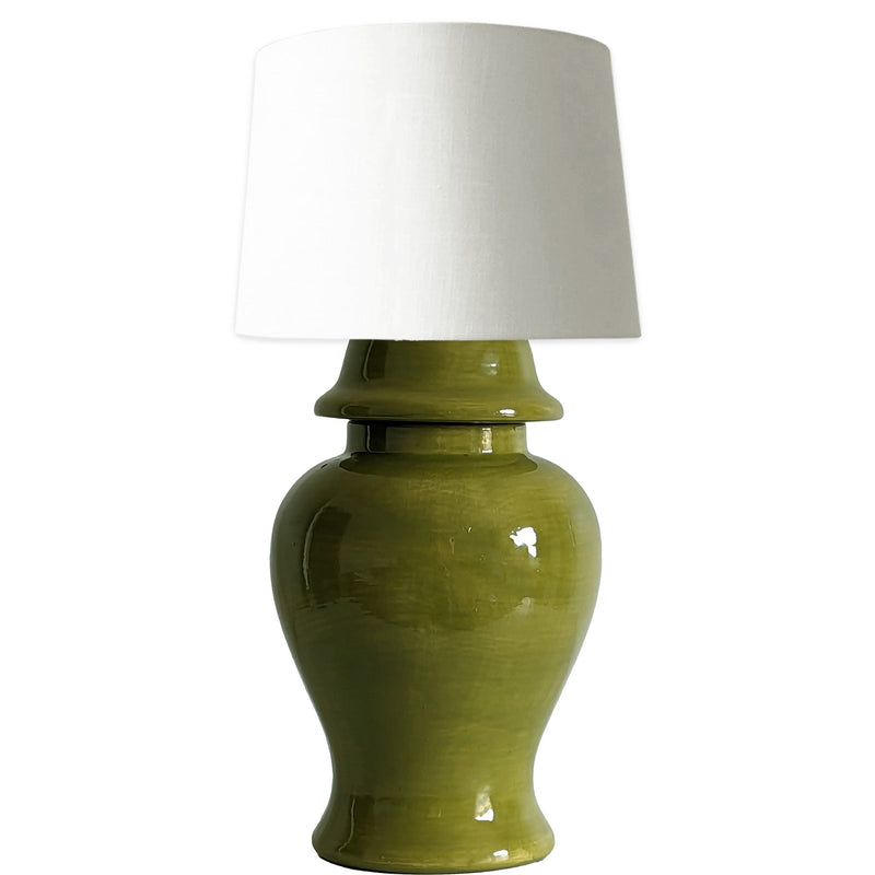 Moss Green Ginger Jar Lamp-zoom-