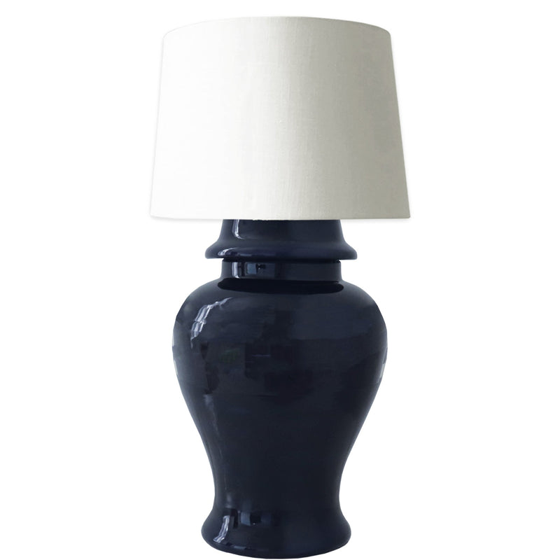 Navy Blue Ginger Jar Lamp-zoom-